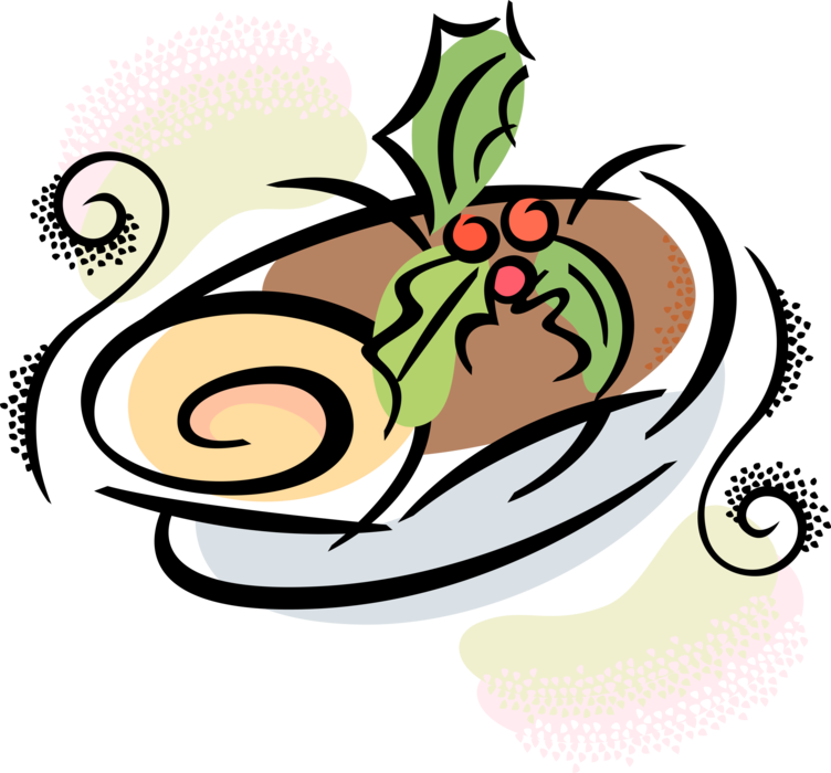 Vector Illustration Of Festive Season Christmas Yule - Yule Log Clipart Free (752x700)