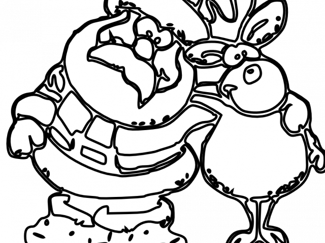 Grayscale Santa Coloring Pages With Free Black And - Santa Claus Christmas Clipart Black And White (640x480)