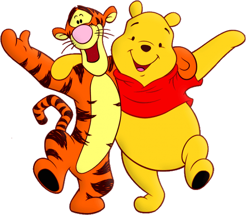 Free Png Download Cartoon Winnie Clipart Png Photo - Ursinho Pooh E Tigrão (850x742)