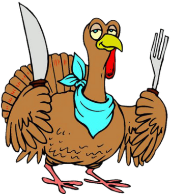 Happy Tofurkey Week - Cartoon Turkey (336x381)