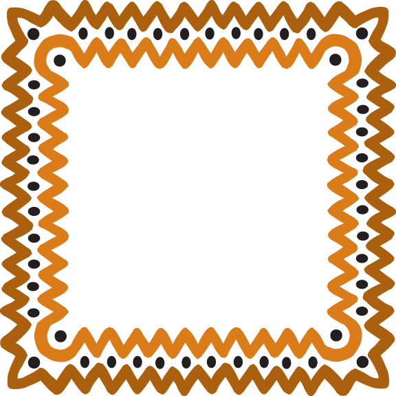 Free Clipart Frame African Wave Gold - Circle (576x576)