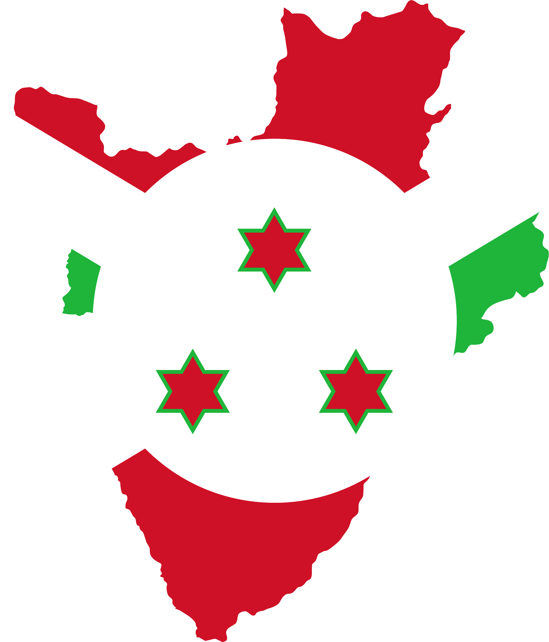 Burundi Map Outline Flag (1924x2250)