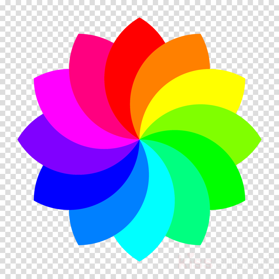 Rainbow Flower Png Clipart Rainbow Rose Petal Clip - Men Suit Png (900x900)