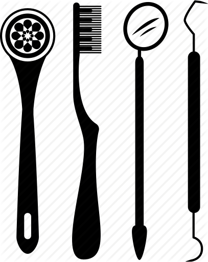 Tools Clipart Dentist - Dentist Tools Icon Png (407x512)