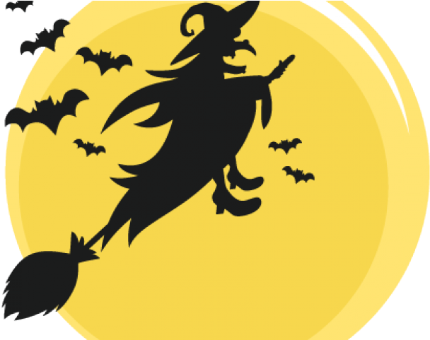 Halloween Clipart Clipart Large - Ornate Frame Silhouette Halloween (640x480)