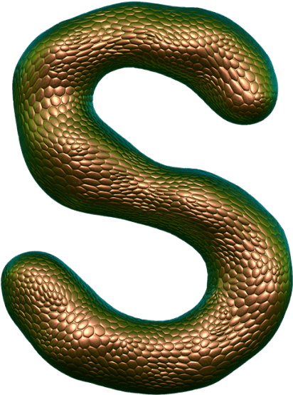 Blue Viper Snake - S For Snake Font (595x595)