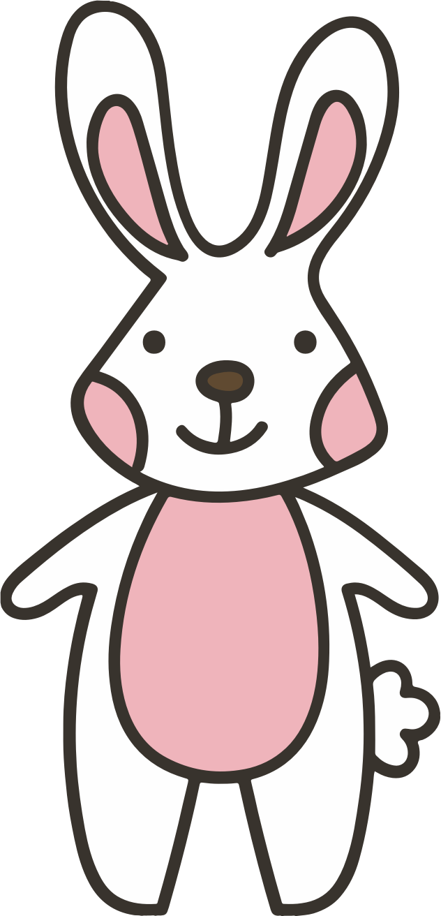 Domestic Rabbit Easter Bunny Hare - Clipart Cute Rabbits (632x1312)