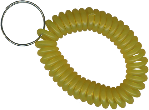 Translucent Yellow Coil Key Chains Wristcoilscom - Gas Station (477x352)