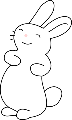 Cute Bunny Clip Art Cute Little Bunny Clip Art - Sitting Rabbit Clip Art (251x420)