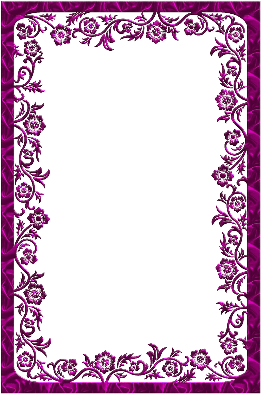 Large Dark Pink Transparent Frame Printable Border, - Happy Parsi New Year (1067x1600)
