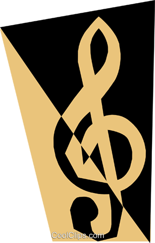 Treble Clef Royalty Free Vector Clip Art Illustration - Treble Clef Royalty Free Vector Clip Art Illustration (307x480)