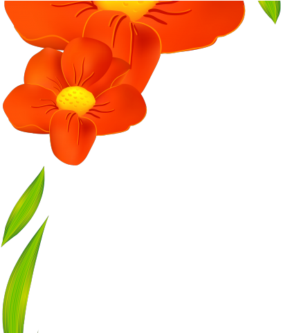 Red Flower Clipart Easy Flower - Border Flower Clipart Png (640x480)