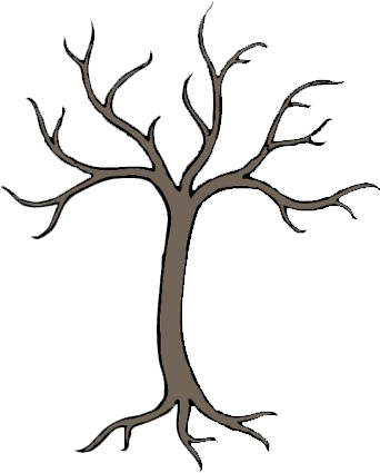 Pine Tree Clipart Black And White / Christmas Tree - Tree Branches Clipart (342x425)