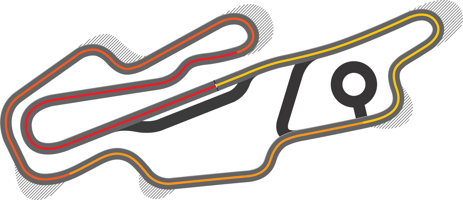 Track Transparent Background - Pista De Carreras Png (1600x691)
