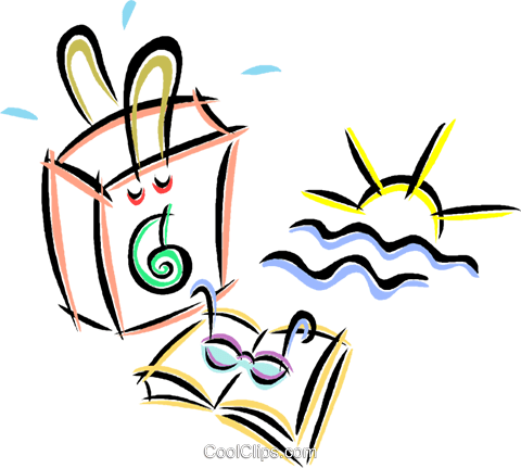 Beach Stuff Royalty Free Vector Clip Art Illustration - Beach Stuff Royalty Free Vector Clip Art Illustration (480x431)