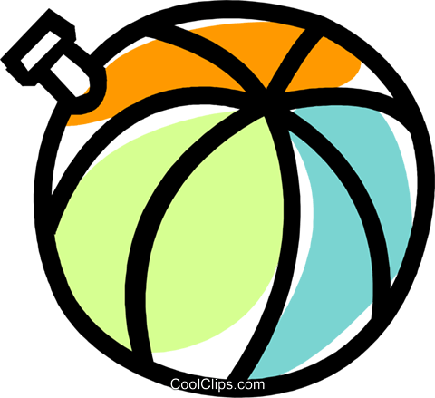 Beach Ball Royalty Free Vector Clip Art Illustration - Beach Ball Royalty Free Vector Clip Art Illustration (480x439)