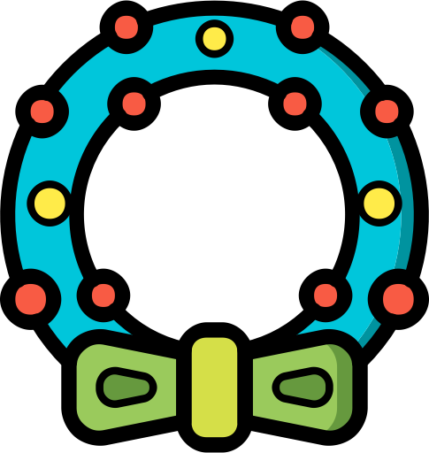 Christmas, Christmas, Wreath, Xmas Icon, Xmas Character - Circle (485x512)