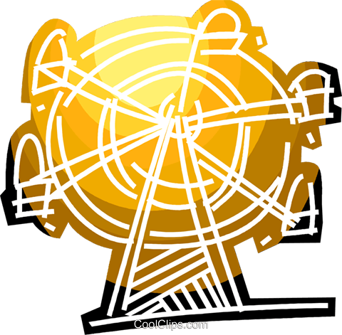 Ferris Wheel Royalty Free Vector Clip Art Illustration - Ferris Wheel Royalty Free Vector Clip Art Illustration (480x471)