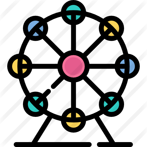 Ferris Wheel Free Icon - Moment Of Inertia Of Wheel With Spokes (512x512)