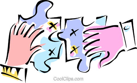 Hands With Puzzle Pieces Royalty Free Vector Clip Art - Hands With Puzzle Pieces Royalty Free Vector Clip Art (480x291)