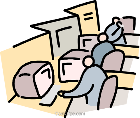 Eccited Workers Clipart 34076 - Office Space Clip Art (480x404)