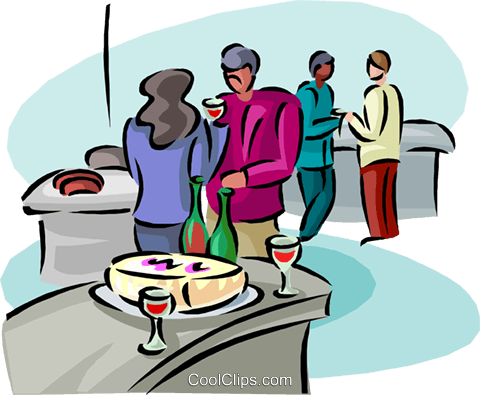 Office Party Royalty Free Vector Clip Art Illustration - Illustration (480x395)