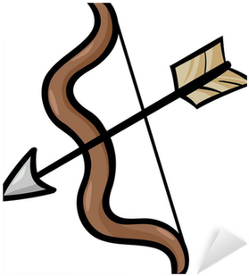 Bow And Arrow Clip Art Cartoon Illustration Sticker - Bow And Arrow Cartoon Drawing (400x400)