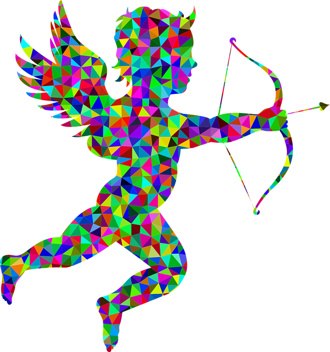 Angel Warrior Clipart Bow Arrow - Clip Art Cupid Logo (677x720)