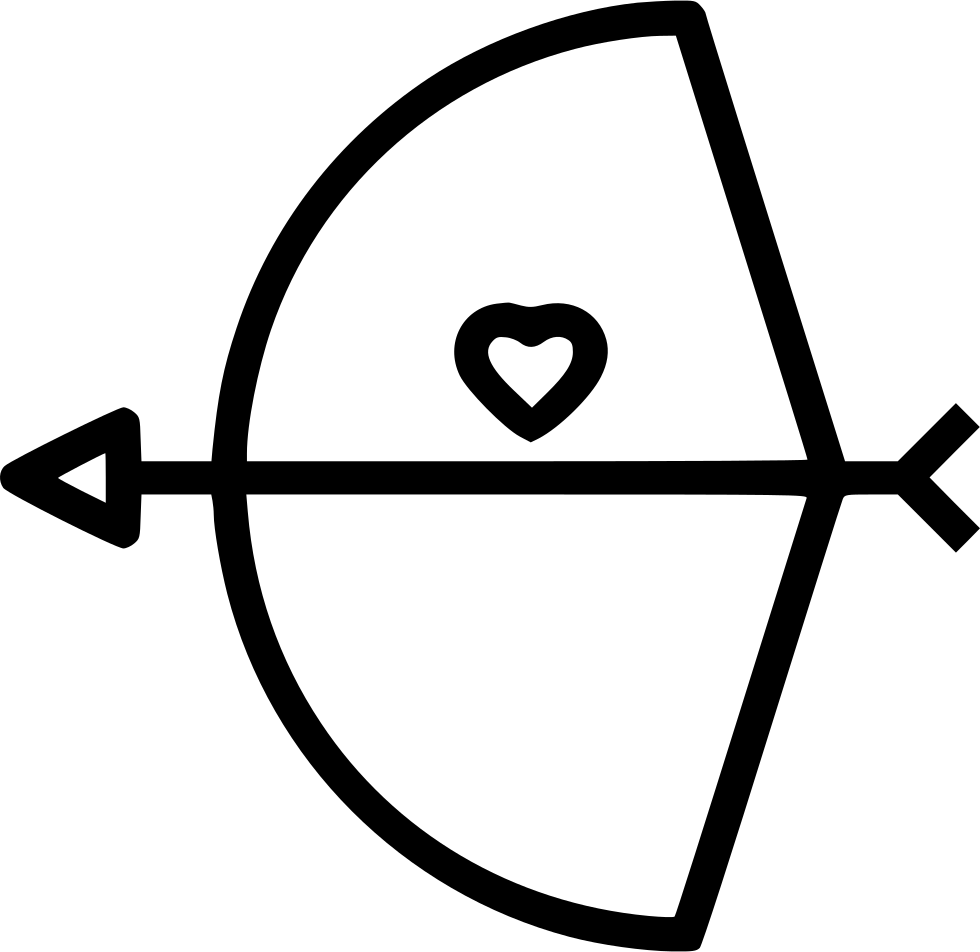 Bow Arrow Cupid Comments - Heart (980x952)