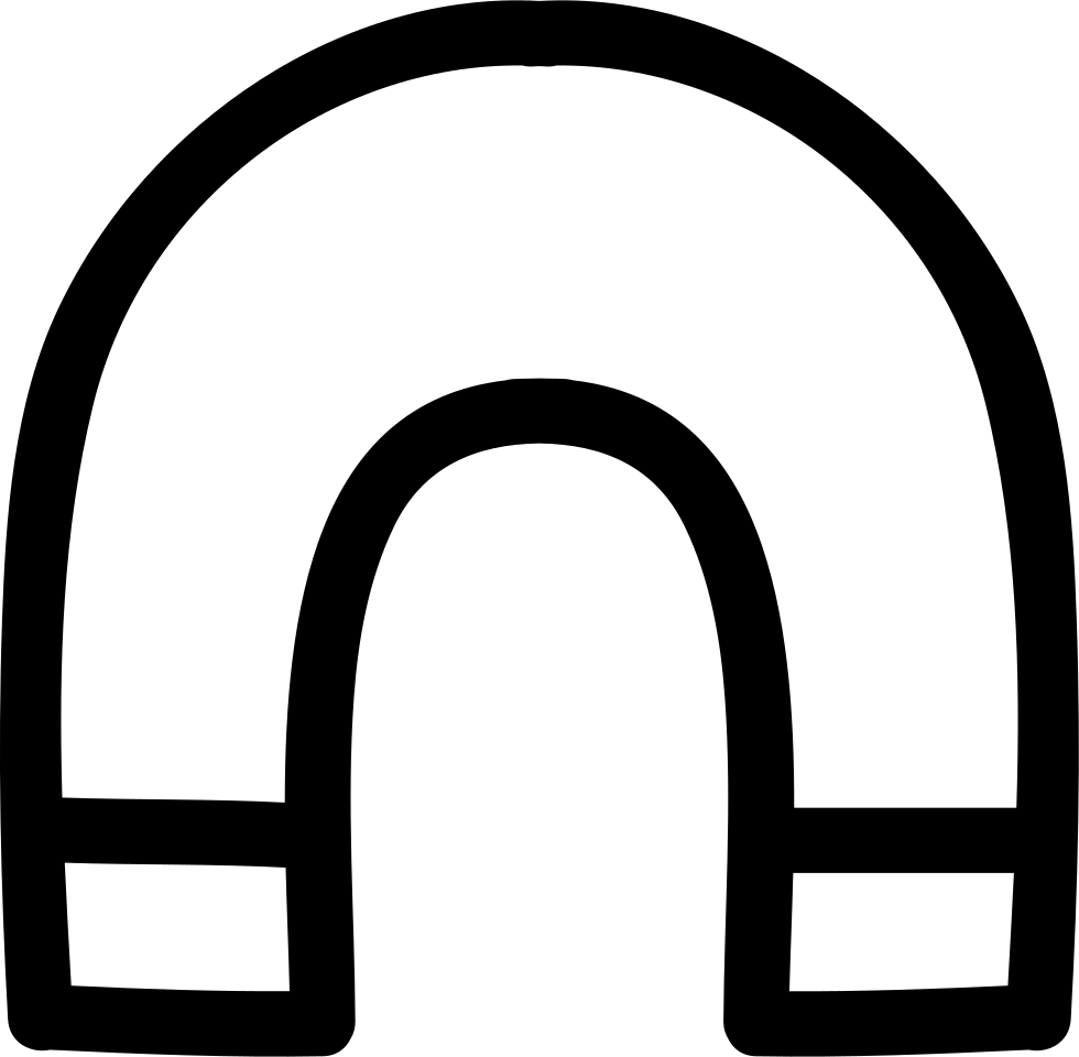Outline Of A Magnet Clipart Craft Magnets Horseshoe - Outline Of A Magnet (980x960)