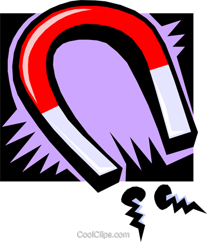 Magnet Royalty Free Vector Clip Art Illustration - Magnets And Forces (412x480)