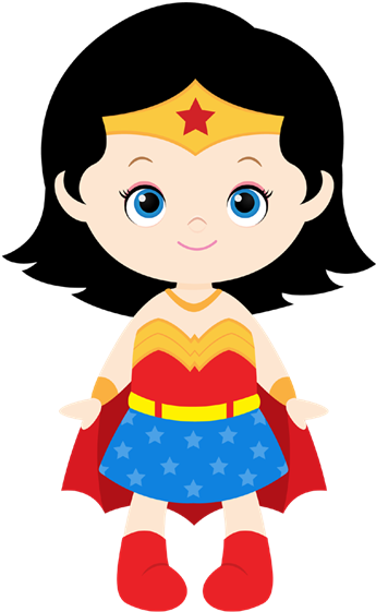 Bat Girl - Little Wonder Woman Cartoon (393x600)