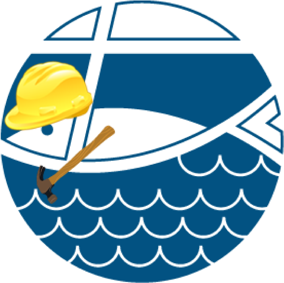 Fish With Hard Hat Graphic - Fish With Hard Hat Graphic (728x634)