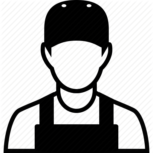 Icon Of Worker In Hard Hat Download Royalty Free Vector - Service Man Icon (512x512)