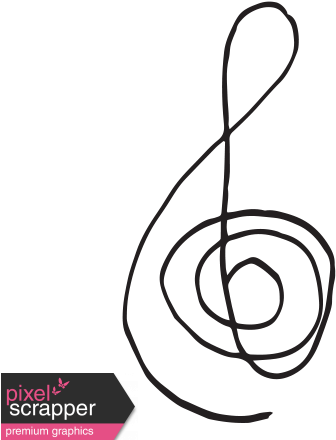 Art Class Music Doodle Treble Clef 4 Template Graphic - Wedding Words (456x456)