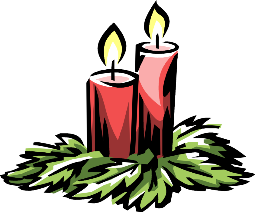 Vector Illustration Of Holiday Festive Season Christmas - Advent Candle (844x700)