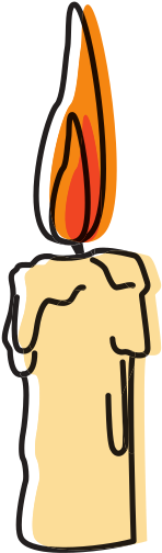 Christmas Candle Pop Art Cartoon - Illustration (550x550)