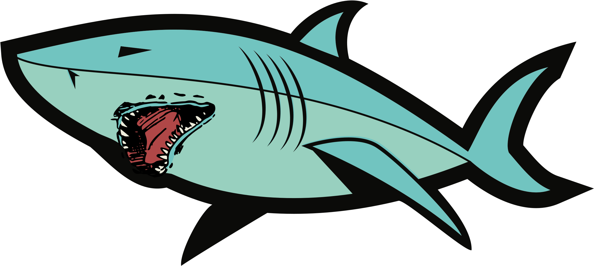 By J4p4n - Vector Shark Gif Png (2400x1099)