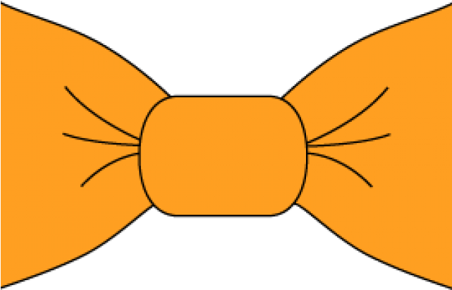 Orange Bow Clipart (640x480)