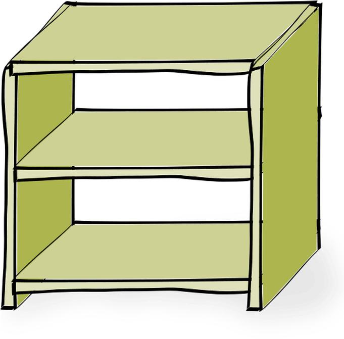 Empty Bookcase Clipart - Shelves Clipart (680x680)