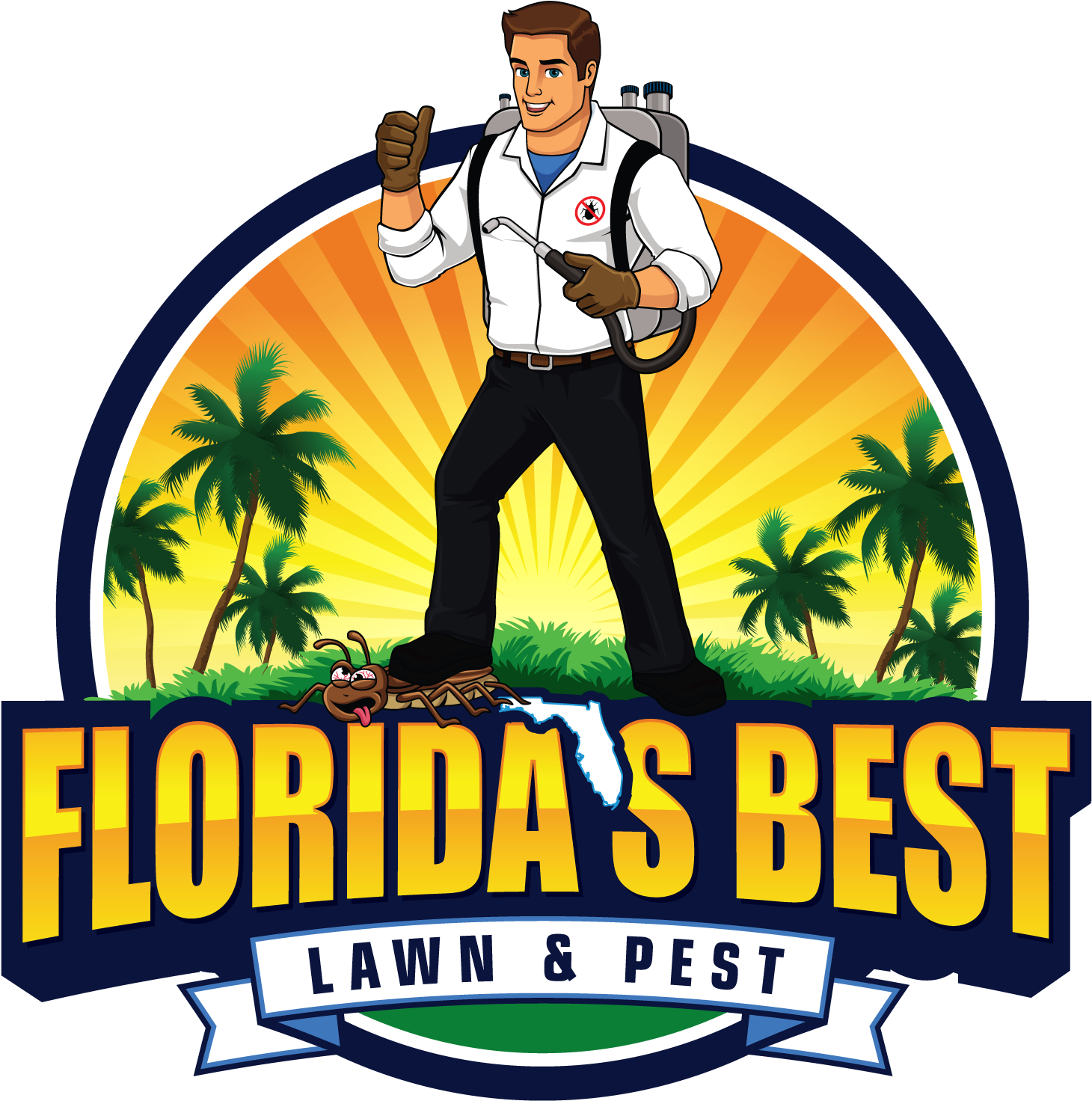 Florida's Best Lawn & Pest - Illustration (1500x1500)