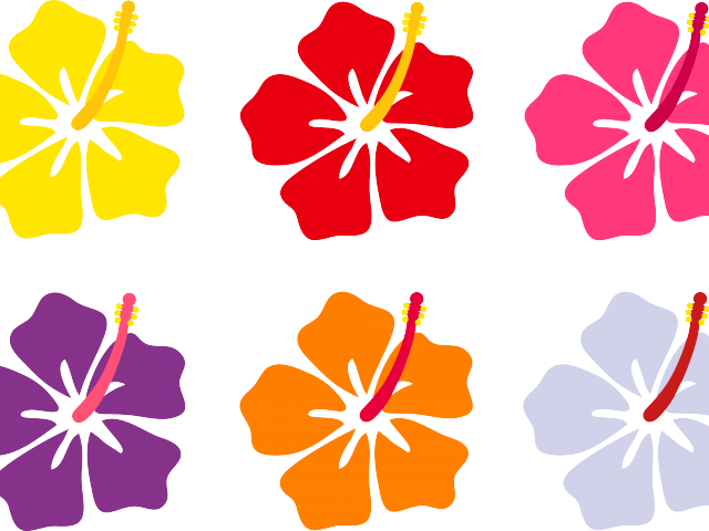 Tropical Flowers Cliparts - Hawaii Flowers Cartoon (640x480)