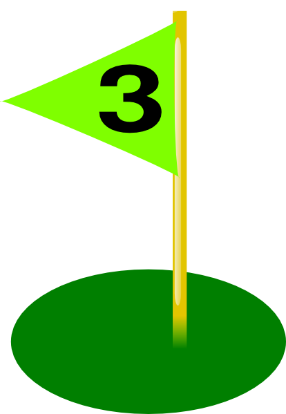 Golf Flag 3rd Hole Bold Number Svg Clip Arts 414 X - Golf Flag 3rd Hole Bold Number Svg Clip Arts 414 X (414x599)
