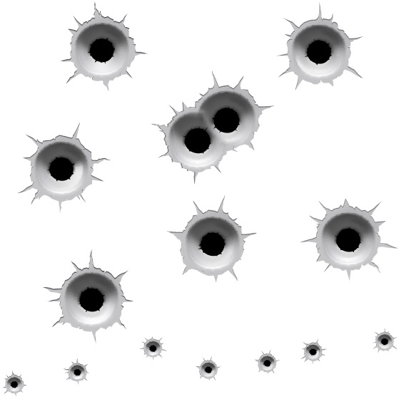 Bullet Holes Png Hd - Bullet Holes Bullet Vector Transparent (559x560)