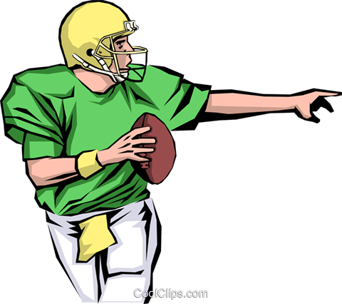 Quarterback Royalty Free Vector Clip Art Illustration - Football Throw Gif Clip Art (480x426)