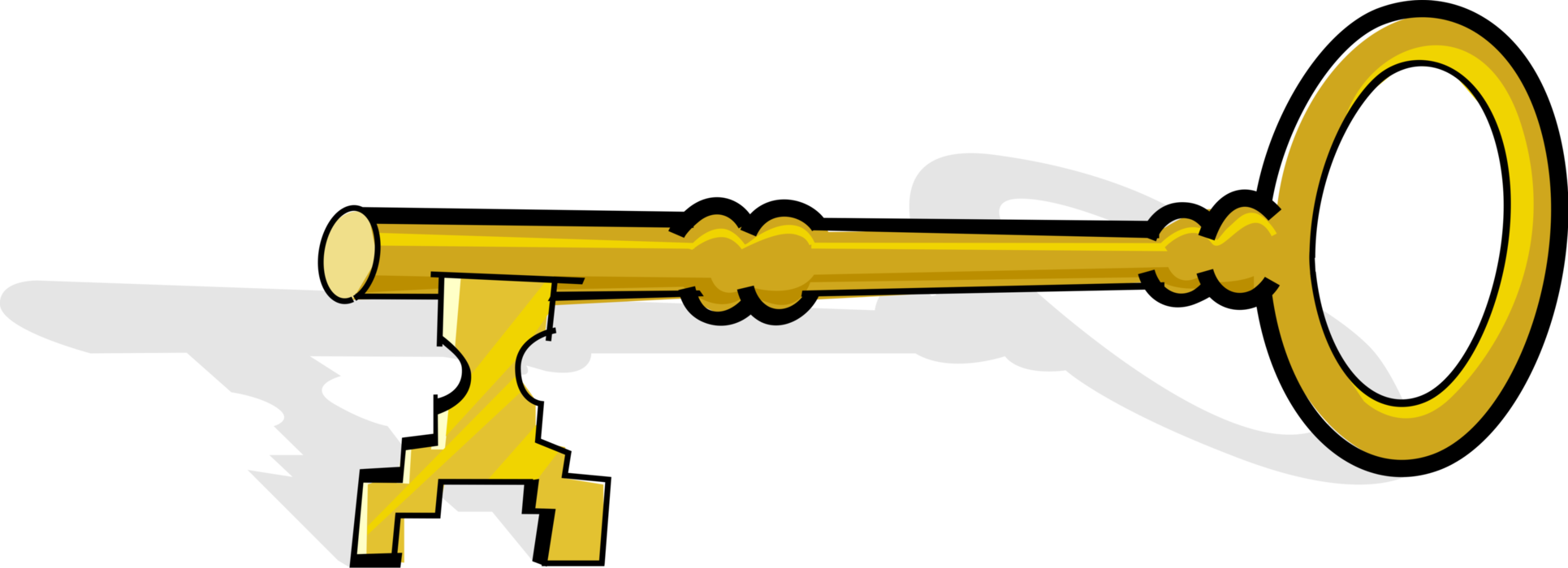 Vector Illustration Of Skeleton Security Key Unlocks - Vector Illustration Of Skeleton Security Key Unlocks (1931x700)
