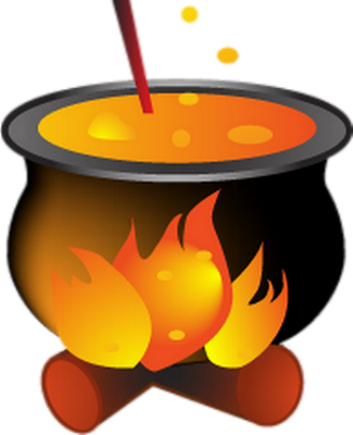 Witches Cauldron Clipart - Halloween Icons (325x400)