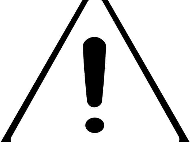 Warning Clipart Black And White - Warning Clipart Black And White (640x480)