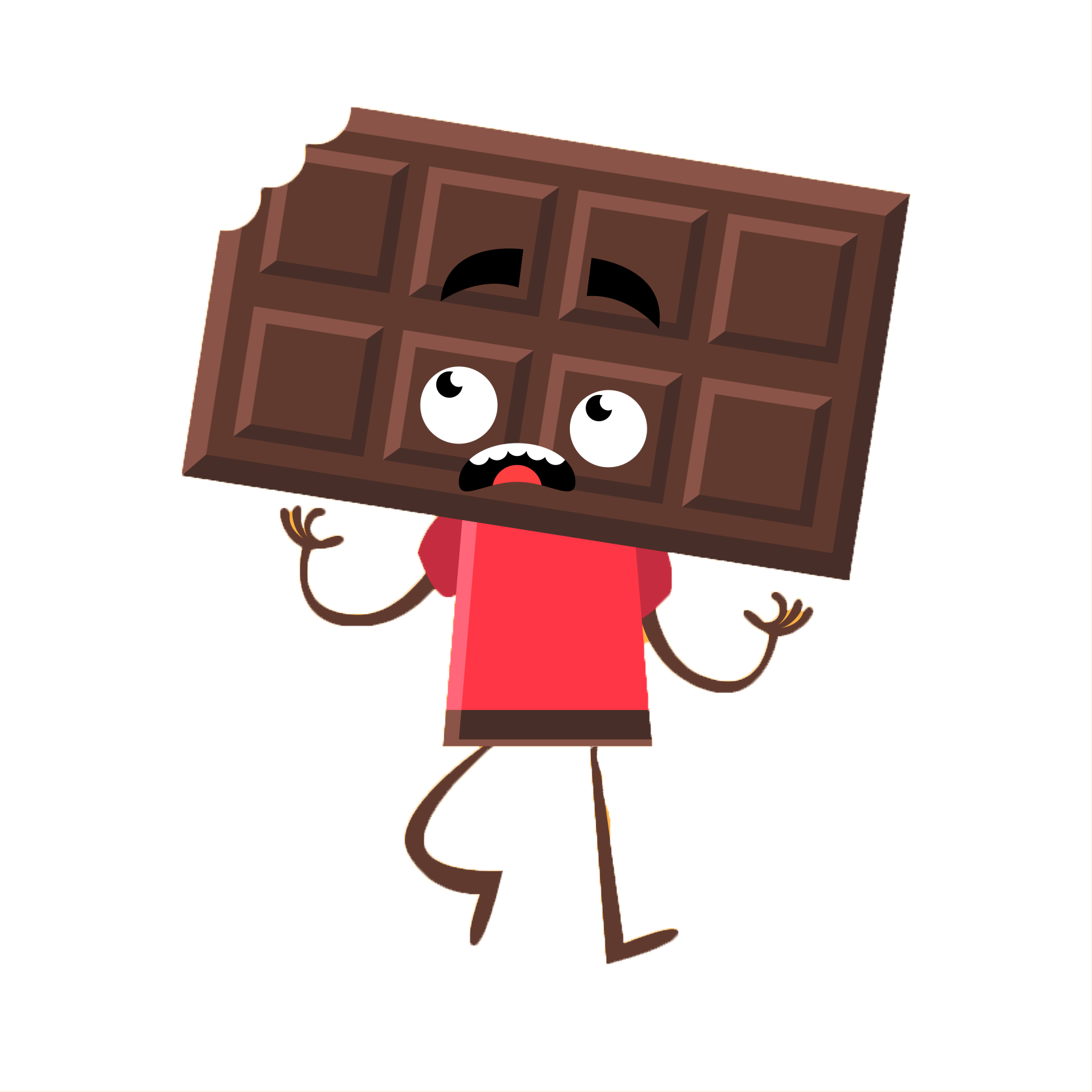 1667 X 1667 5 - Chocolate Bar Bite Cartoon Free (1667x1667)