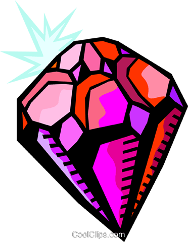 Precious Stones Royalty Free Vector Clip Art Illustration - Edelstein Clipart (372x480)